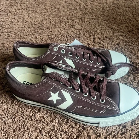 Converse Star Player 76 Suede Men's Low Top Sneakers Size Mens 9.5‎ Brown NEW - Picture 9 of 10